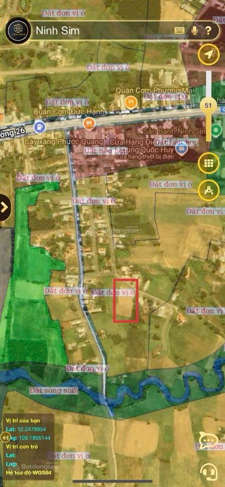Bán đất thổ cư lam sơn, ninh sim, ninh hoà, khánh hoà. đường ô tô. cách ql26 chỉ 300m