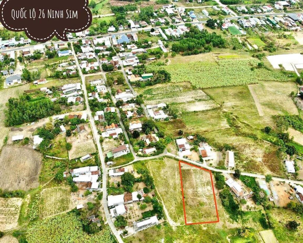 Bán đất thổ cư lam sơn, ninh sim, ninh hoà, khánh hoà. đường ô tô. cách ql26 chỉ 300m
