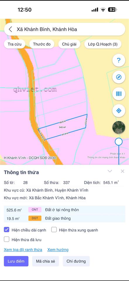 Đất vườn full thổ cư 546m2 khánh bình, khánh vĩnh