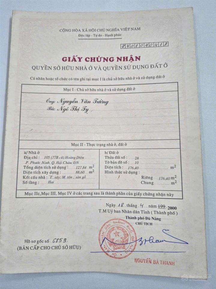 Hiếm! bán đất mặt tiền hoàng diệu vị trí vàng, pháp lý rõ ràng