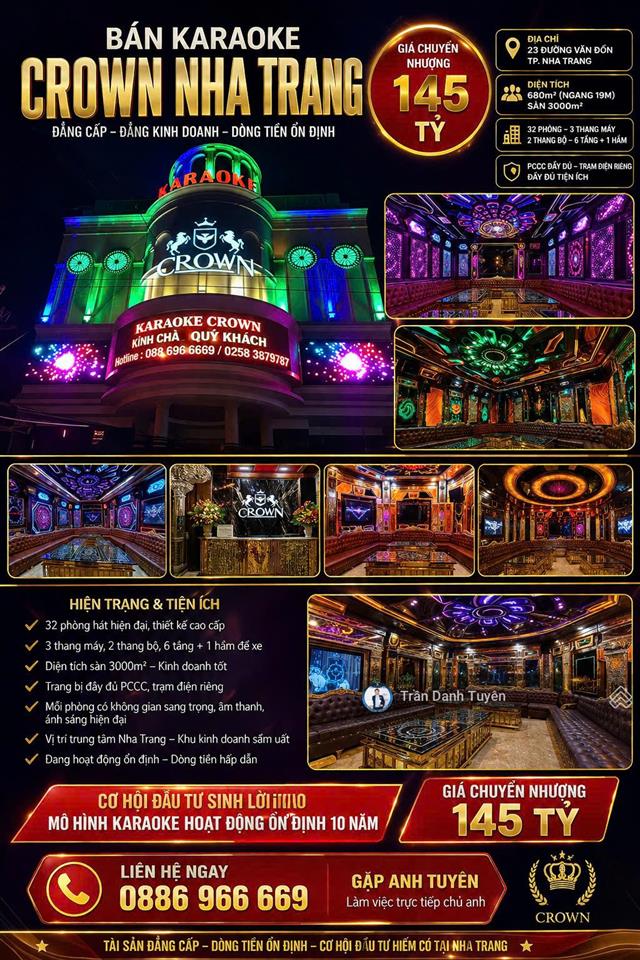 Chuyển nhượng karaoke crown nha trang mô hình kinh doanh hoạt động gần 10 năm
