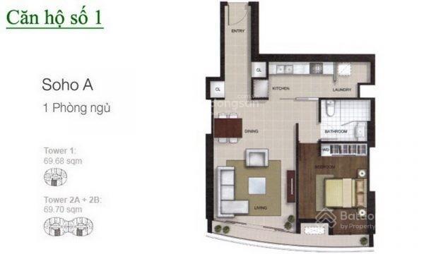 Căn hộ chung cư bán tại city garden, bình thạnh, hồ chí minh, 7,5 tỷ, 71,3 m2, giá ưu đãi