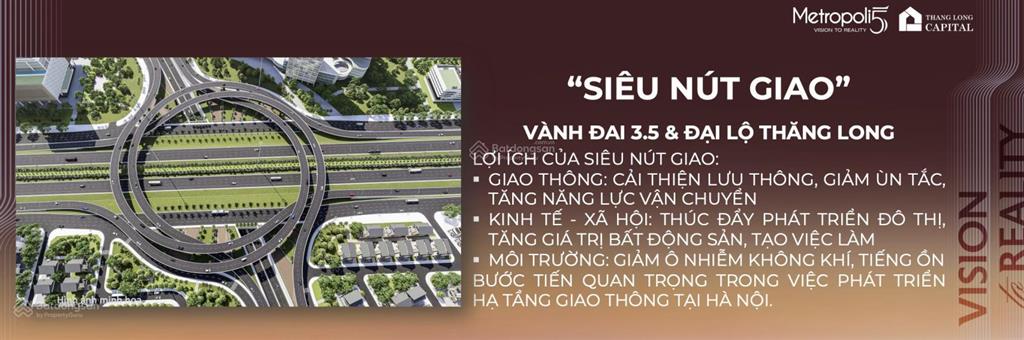 Trả trước 700tr sở hữu 2pn 78m2 tại metropoli5 nam an khánh  mật độ chỉ 89căn/sàn, 3 tầng hầm