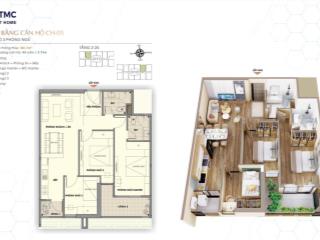 Căn 2pn đẹp tại tmc smart home  dự án căn hộ cao cấp giá tốt nhất khu tây hồ tây  3 tầng hầm