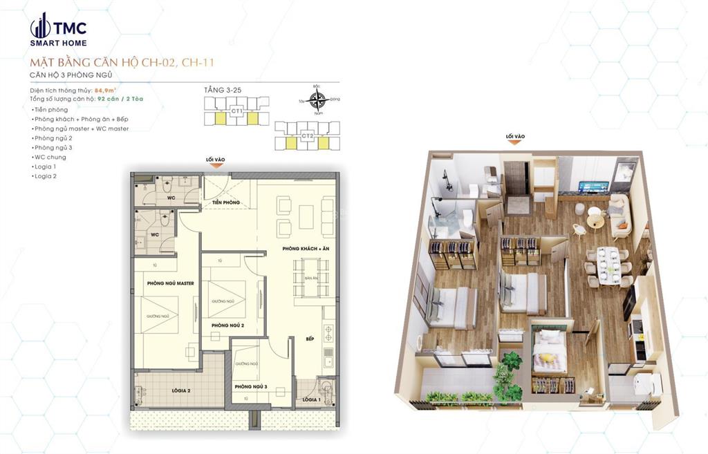 Trả trước 1.52tỷ sở hữu căn 3pn tại tmc smarthome ngay kề kđt ciputra & starlake, ngoại giao đoàn