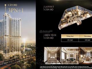 Căn hộ 3pn + 1 (131m2) cao cấp tại golden crown hải phòng