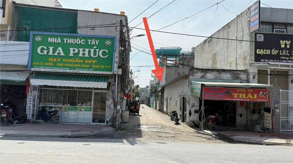 Mt hẻm 280 lò lu q9, cách đường lò lu 30m. giá 5.5tỷ  dt 97.2m2 full thổ cư  sổ hồng riêng