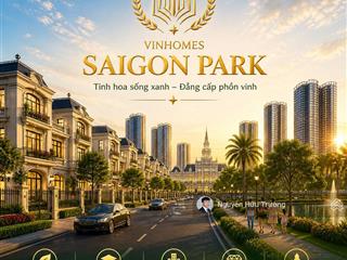 Bán nhà phố 60m2, 3 tầng, bàn giao 2027. trung tâm vinhomes saigon park, ưu đãi gốc lãi 18 tháng