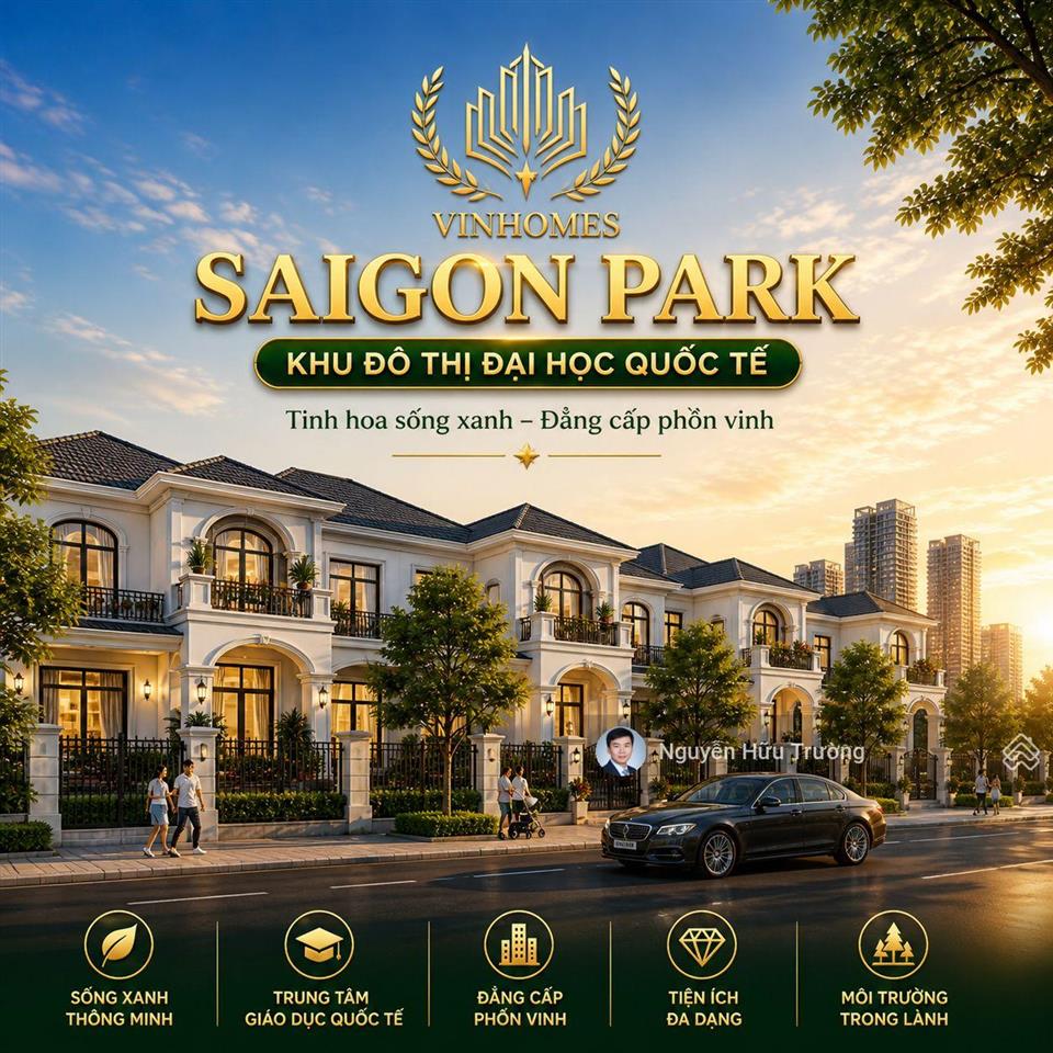 Bán biệt thự cao cấp đô thị vinhomes saigon park, ưu đãi gốc lãi 5 năm, không lo lãi suất biến động