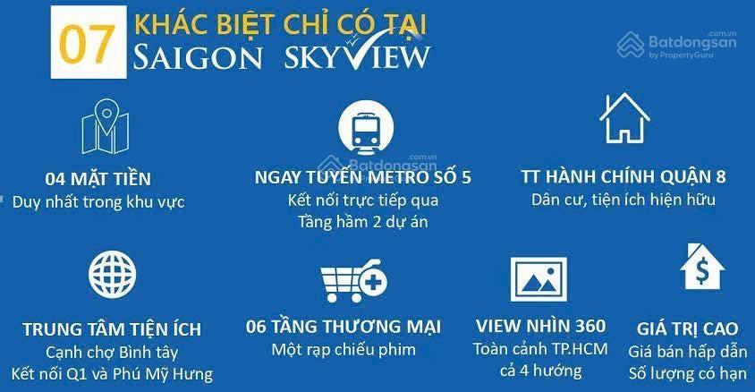 Bán căn 2pn cc saigon skyview q8, dt 70m2 giá 4,450 tỷ, ngân hàng hỗ trợ 70%