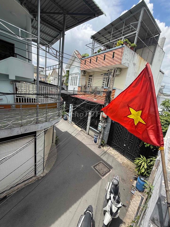 nhà 3 p ngủ diện tích 56m vuông vức hẻm 5m thông , 2,7 tỷ