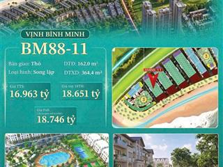 Siêu phẩm song lập bm8811 tọa độ vàng tích sản & đầu tư tại vịnh bình minh