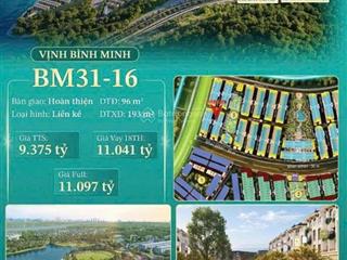 Đầu tư thảnh thơi siêu phẩm liền kề bm3116 vịnh bình minh (vinhomes global gate hạ long)