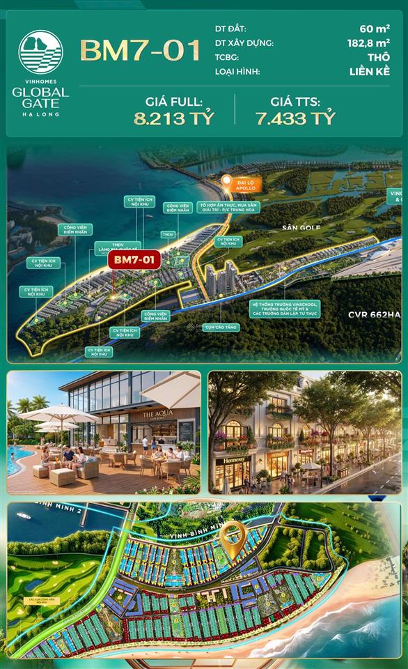 Siêu phẩm liền kề bm701 trái tim vinhomes global gate hạ long