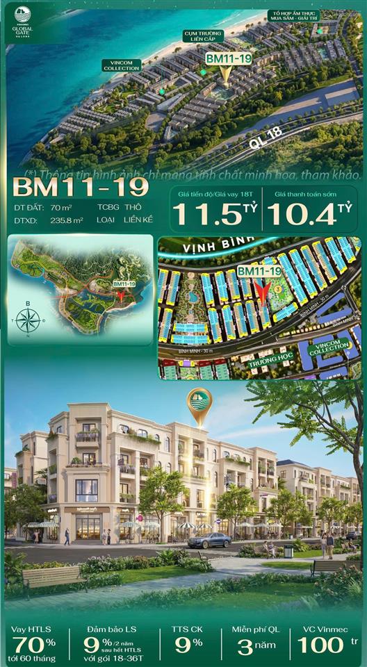 Liền kề góc đẹp cạnh vincom collection, tâm điểm kinh doanh tại vinhomes global gate hạ long