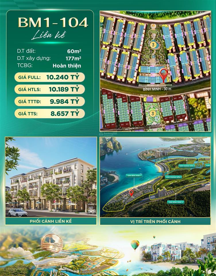 Bm1104 liền kề hoàn thiện trung tâm vinh bình minh | cơ hội đầu tư đón sóng hạ long xanh
