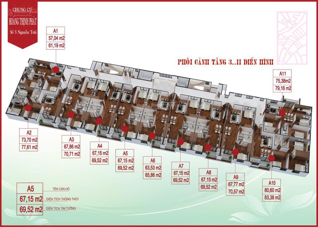 Chung cư hoàng thịnh phát đường nguyễn trãi giá chỉ hơn 2 tỷ, đang bàn giao nhà.  0971 613 ***