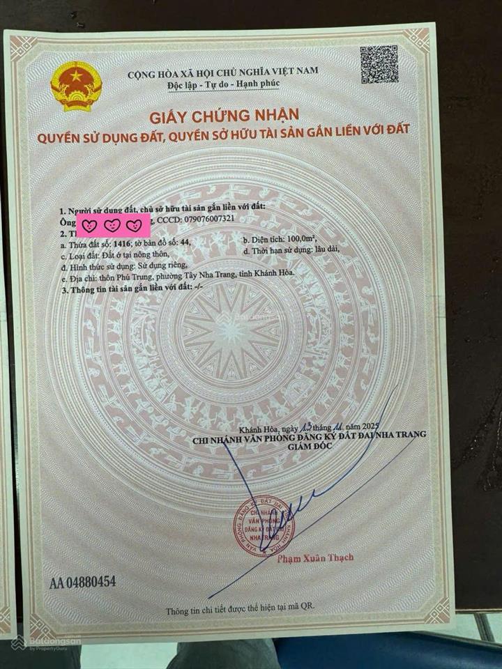 Bán lô đất đẹp đường gò chùa  vĩnh thạnh  phường tây nha trang đường ô tô giá chỉ 2 tỷ 850