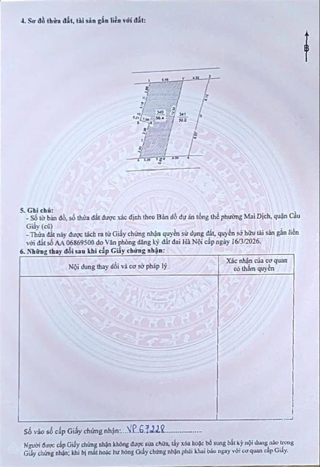 Sale off lô đất siêu hiếm tại mai dịch, hồ tùng mậu