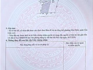 Sale off lô đất siêu hiếm tại mai dịch, hồ tùng mậu