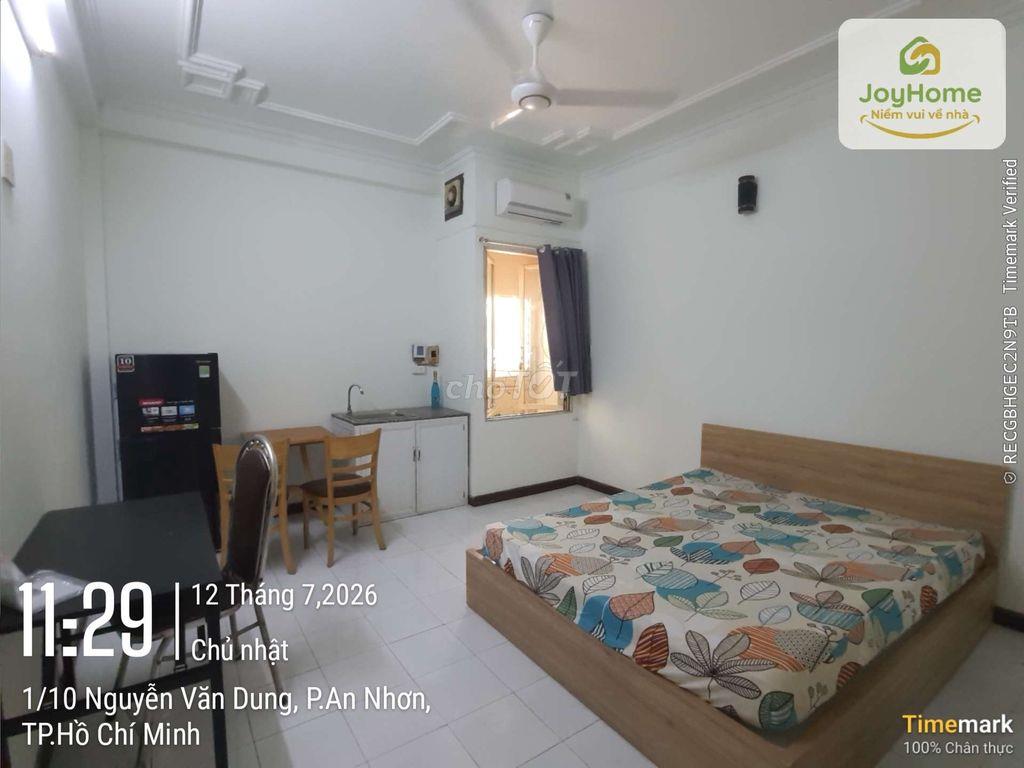 Phòng máy lạnh, máy giặt riêng, nước nóng NLMT gần cổng cs IUH NV Dung