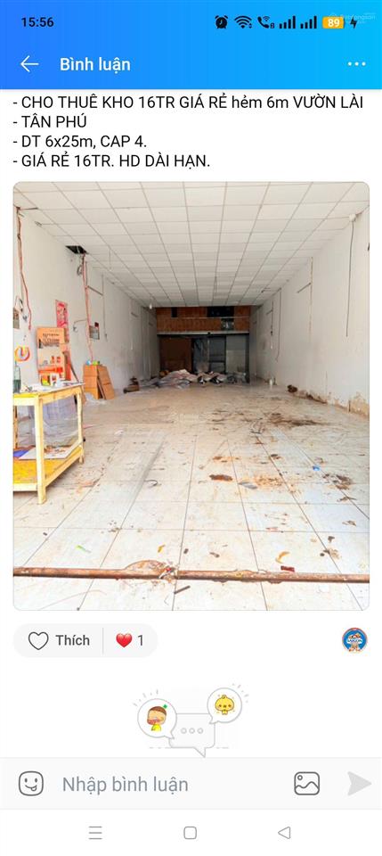 Chính chủ  cho thuê nhà 6x25m  cấp 4  hxt vườn lài  giá rẻ