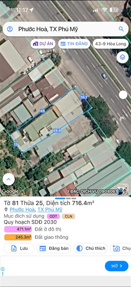 Bán nhanh nhà nghỉ đang kinh doanh có 27 phòng gần cảng cái mép phú mỹ giá 12.5tỷ