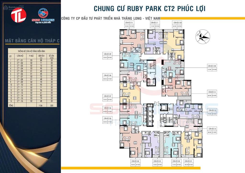 Căn hộ 2pn2vs view sông đuống cực thoáng, 71m2 65 triệu/m² tầng cao  suất ngoại giao sớm