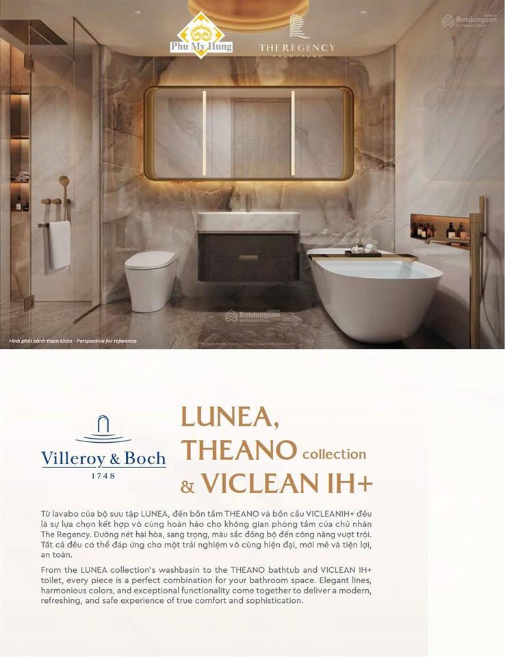 Bán căn hộ hạng sang the regency phú mỹ hưng, 21 tỷ, 124m2 (cạnh hồ bán nguyệt)