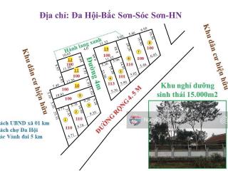 Chuyển nhượng lô đất 100m2 tại đa hội, bắc sơn, sóc sơn, hà nội