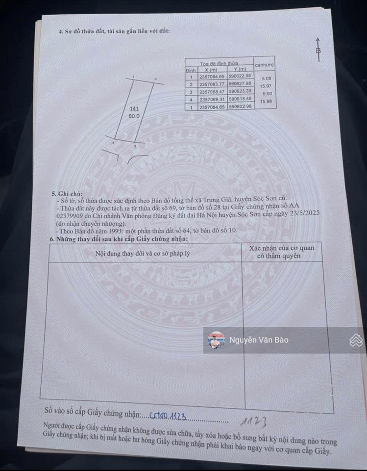 Hơn 1 tỷ sở hữu ngay đất trung giã ô tô vào tận đất