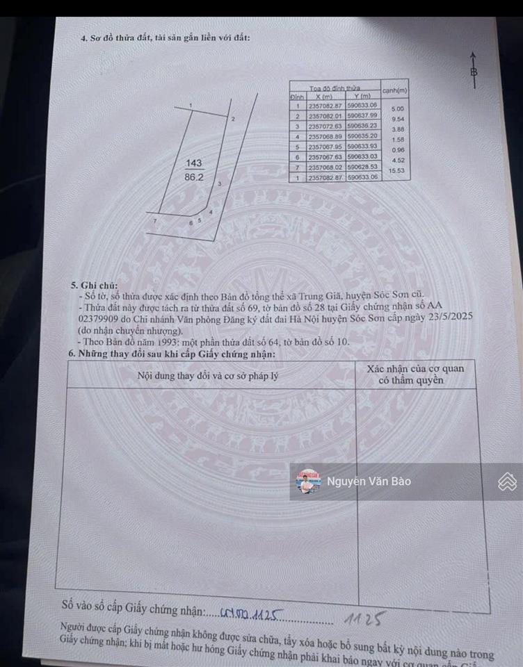 Hơn 1 tỷ sở hữu ngay đất trung giã ô tô vào tận đất