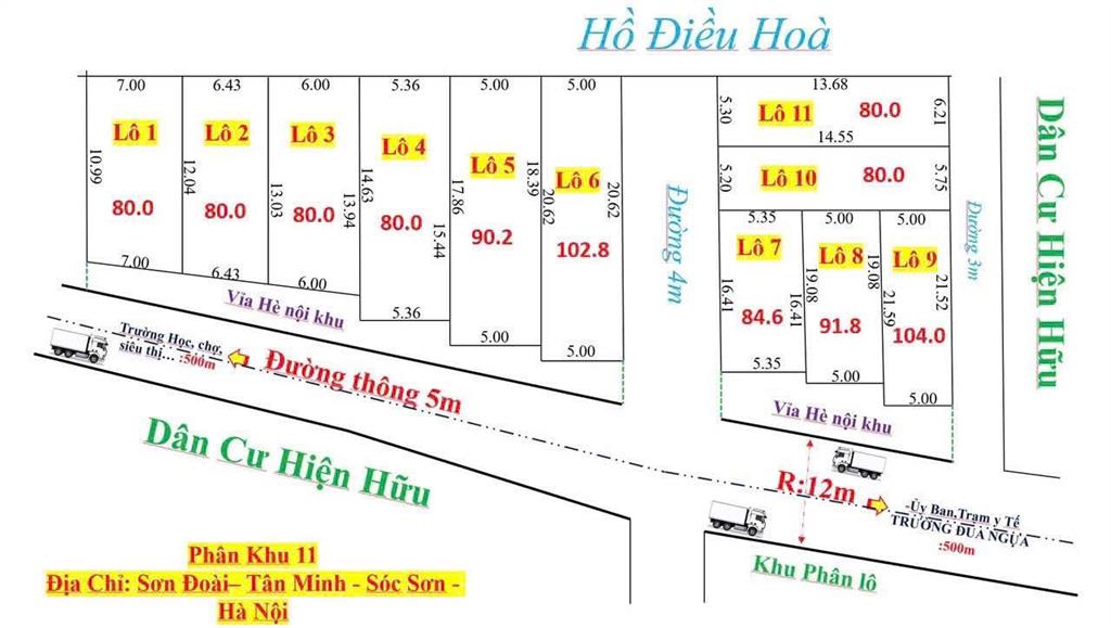 Chính chủ bán đất sóc sơn full thổ cư tại xã sóc sơn