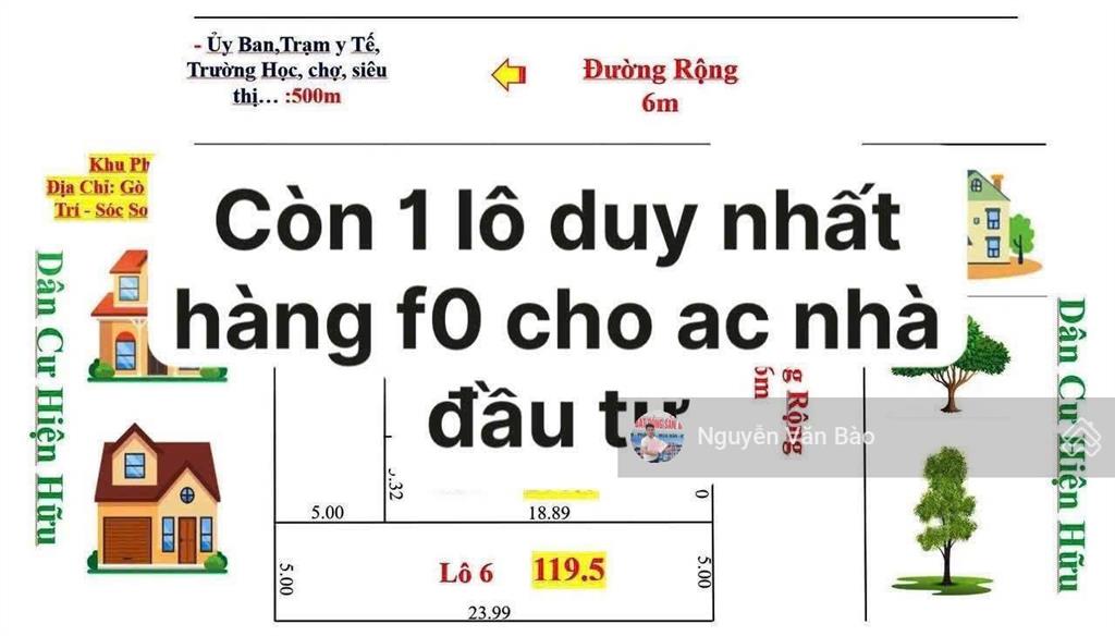 Nhỉnh 2 tỷ sở hữu ngay lô đất gần sân golf minh trí, sóc sơn, hà nội