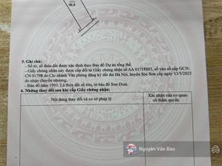 Chủ cần tiền bán cắt lỗ lô đất đẹp tại tân minh, sóc sơn, hà nội