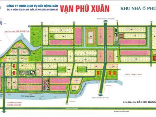 Cần bán nền góc nhà phố kdc vạn hưng phú, phú xuân dt 12x23 giá 50tr/m2  0984 975 ***