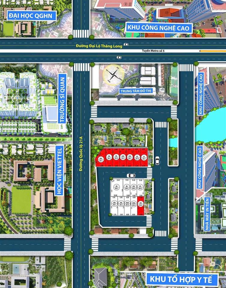 Chính chủ cần bán 100m2 đất full thổ cư, mặt tiền 6,40m ngay trung tâm phú cát city, tn sinh lời x2
