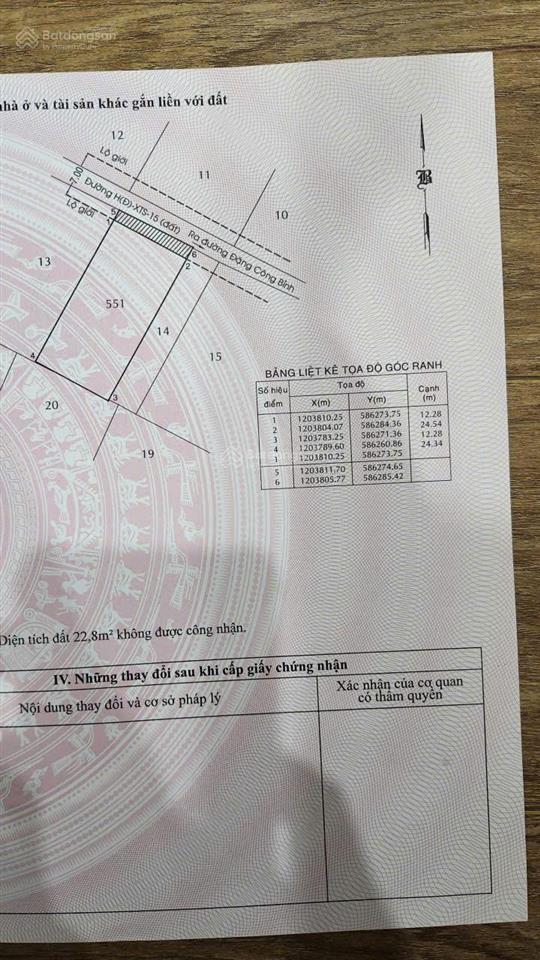 Bán đất thổ cư gần đường xuân thới sơn 12, cạnh vinhomes hóc môn giá 6 tỷ