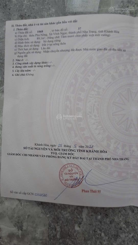 Bán lô đất tại hẻm 76 phú nông, tây nha trang siêu hiếm