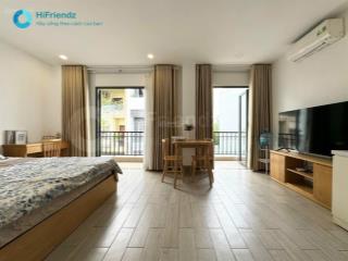 [ thảo điền quận 2 ] căn hộ studio 2 ban công view trực diện sông  layout gỗ sang  full nt