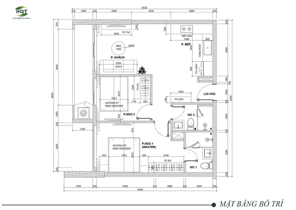 Cho thuê ch 2pn, 2wc, 70m2 tại victoria village, nội thất đầy đủ, chưa bóc seal