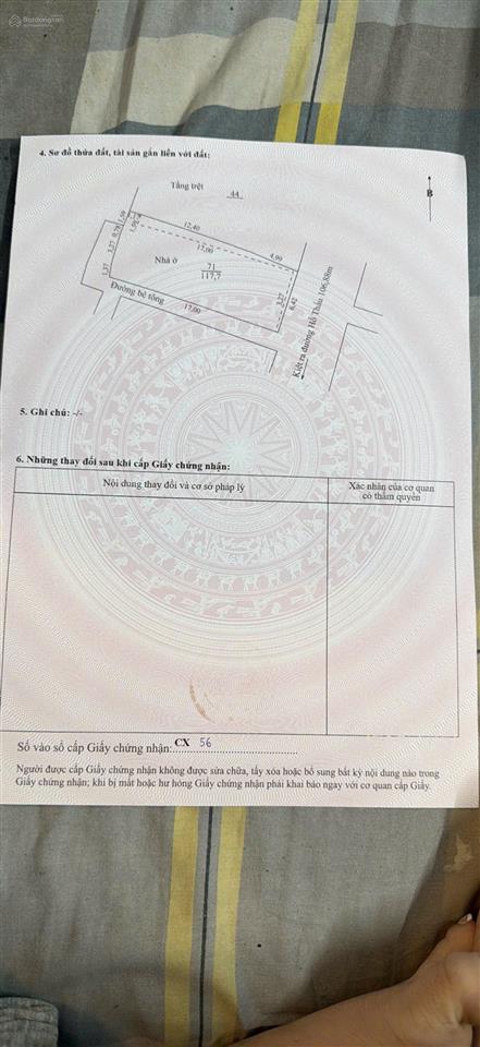 Chào bán kiệt ô tô 5m lê văn thứ cách biển võ nguyên giáp 50m  0911 190 ***