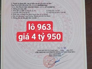 Bán đất đường 970, phú hữu, q9. nay phường long trường tp. hcm