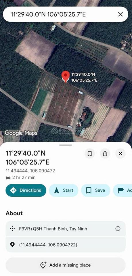 Bán gấp đất đẹp 200,8 m2 tại tân phong, tân biên, 280 triệu vnd