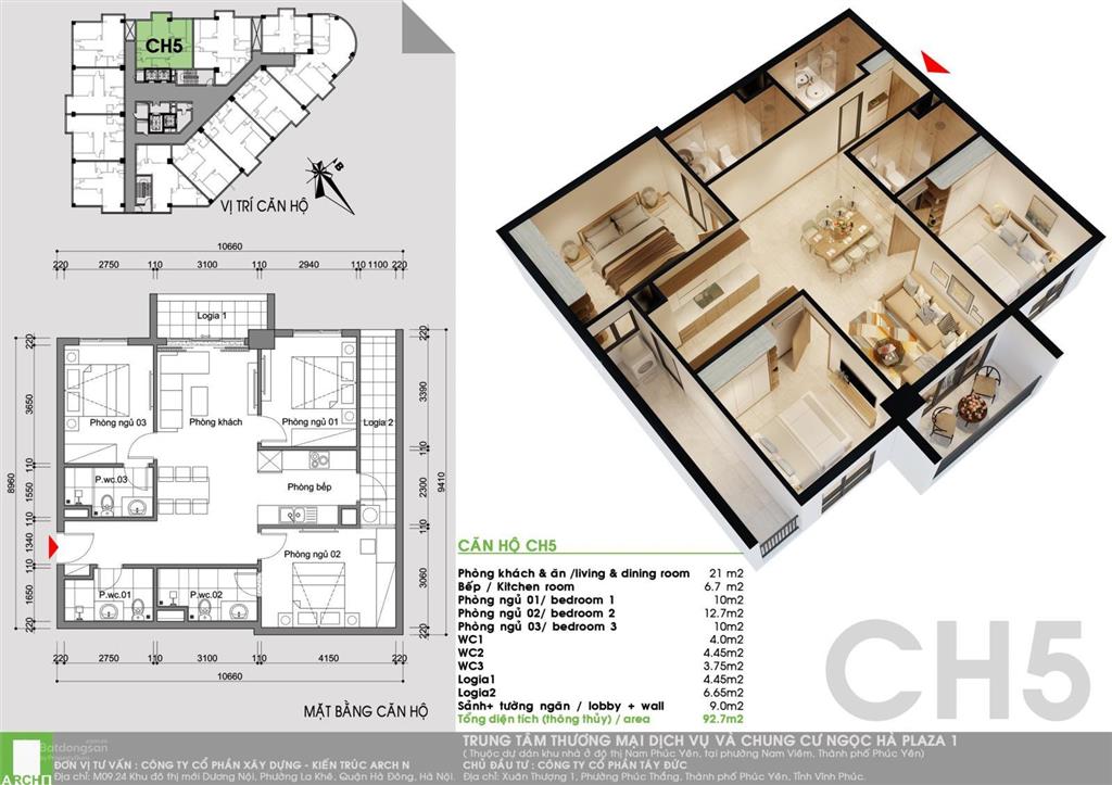 Bán suất ngoại giao 01 căn hiếm có tại ngọc hà plaza phúc yên giá hấp dẫn căn đẹp