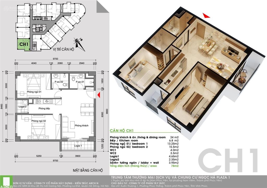 Bán suất ngoại giao 01 căn hiếm có tại ngọc hà plaza phúc yên giá hấp dẫn căn đẹp