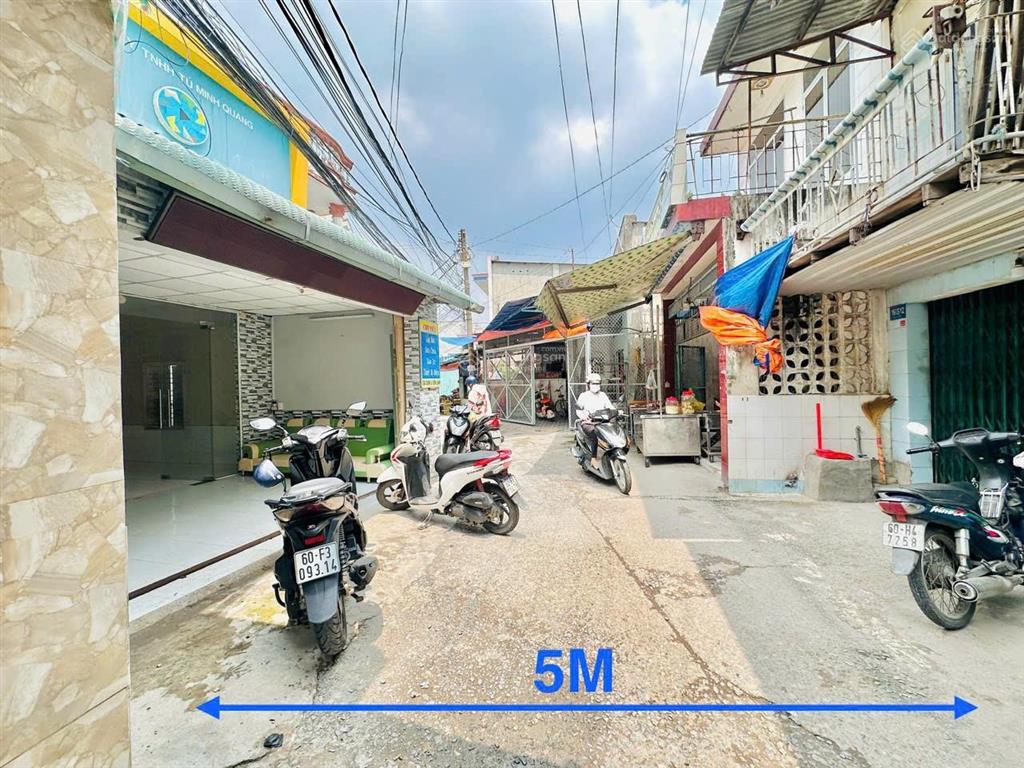 Bán nhà 1 lầu mặt tiền chợ 57, p. thống nhất (trấn biên mới). dt 5,2x22m, shr 100% thổ cư