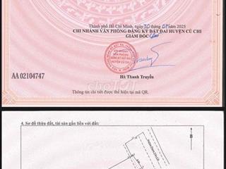 THANH LÝ ĐẤT MẶT TIỀN PHẠM VĂN CỘI, CỦ CHI
