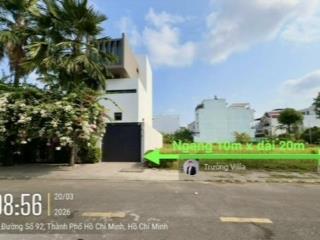 Bán lô đất biệt thự song lập 10x20m giá tốt nhất thị trường kdc thủ thiêm villa