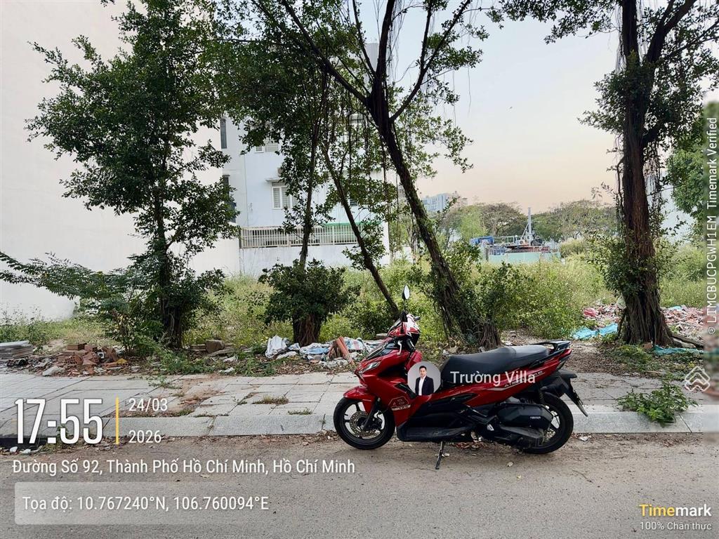Bán lô đất biệt thự có 2 mặt tiền trước sau kdc thủ thiêm villa,  0898 880 *** trường